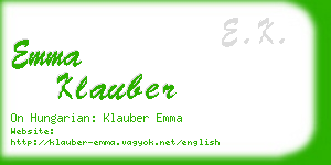 emma klauber business card